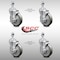 Service Caster 5 Inch SS Gray Polyurethane Wheel Swivel 12mm Threaded Stem Caster Set Brake SCC-SSTS20S514-PPUB-TLB-M1215-4 - alternate 2